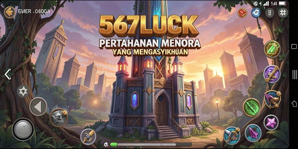 Gameplay seru 567LUCK dalam Tower Defense.