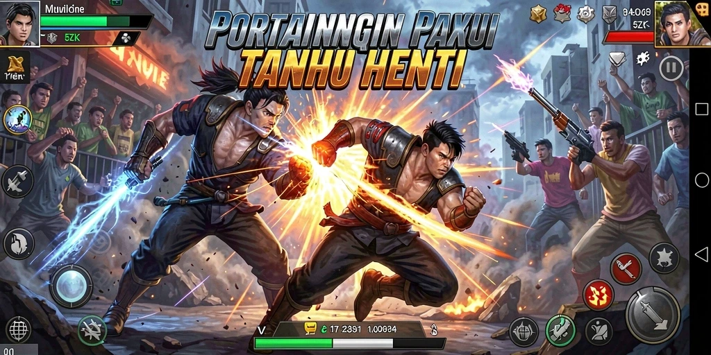 Tampilan gameplay aksi mendebarkan di 5ZK.