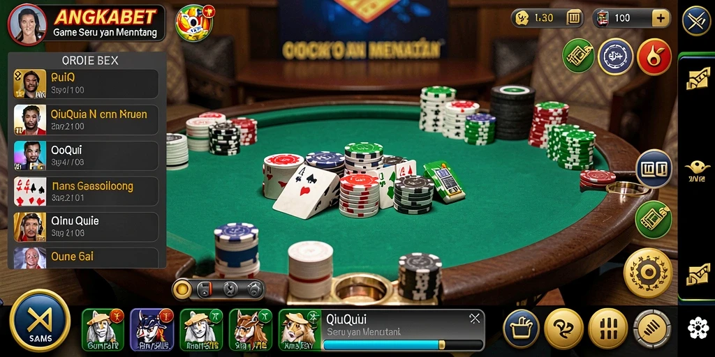Tampilan gameplay QiuQiu yang menegangkan di ANGKABET.