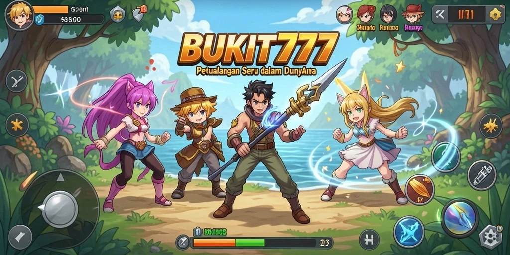 Tampilan menarik permainan Anime BUKIT777 dengan karakter dan pertarungan seru.