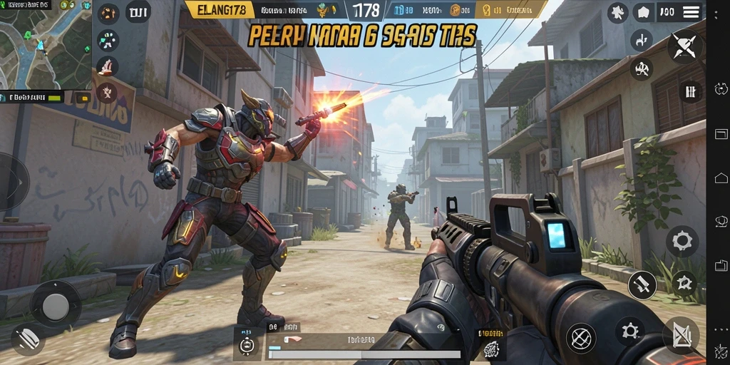 Screenshot ELANG178 menampilkan aksi mendebarkan dalam gameplay FPS.