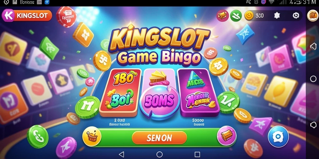 Screenshot KINGSLOT menampilkan keseruan permainan Bingo yang interaktif.