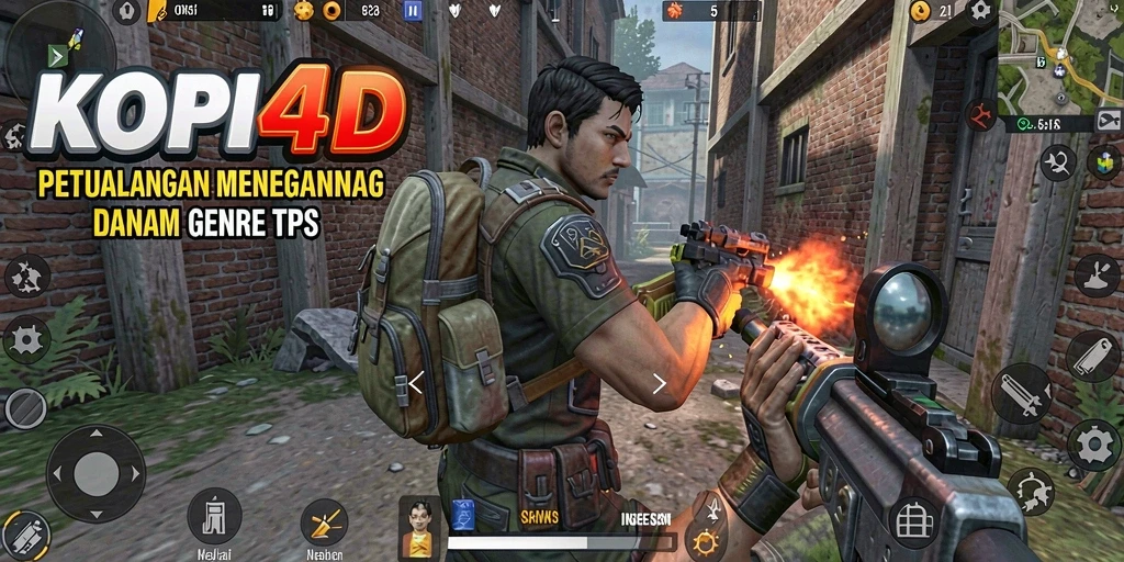 Tangkapan layar KOPI4D menunjukkan aksi gameplay TPS yang mendebarkan.
