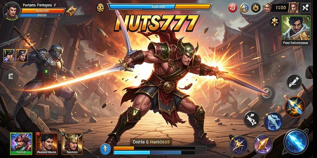 Screenshot <strong>NUTS777</strong> yang menunjukkan aksi pertarungan yang seru dan mendebarkan.