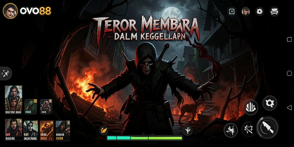 Screenshot gameplay OVO88 menampilkan teror yang mendebarkan.