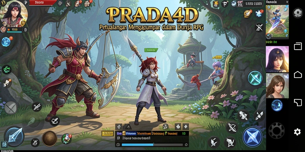 Tampilan gameplay PRADA4D yang menegangkan dengan aksi RPG seru.