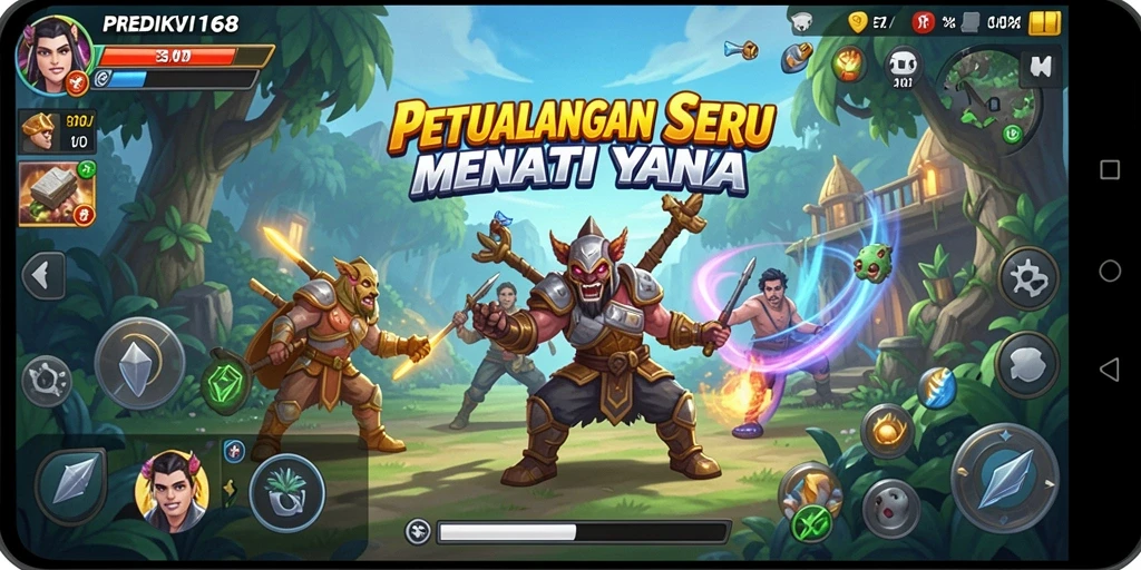 Tampilan gameplay seru PREDIKSI168 di dunia petualangan yang mendebarkan.