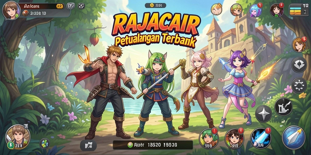 Tampilan gameplay RAJACAIR yang memukau dan penuh warna.
