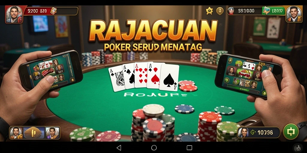 Tampilan menarik dari permainan Poker di RAJACUAN.