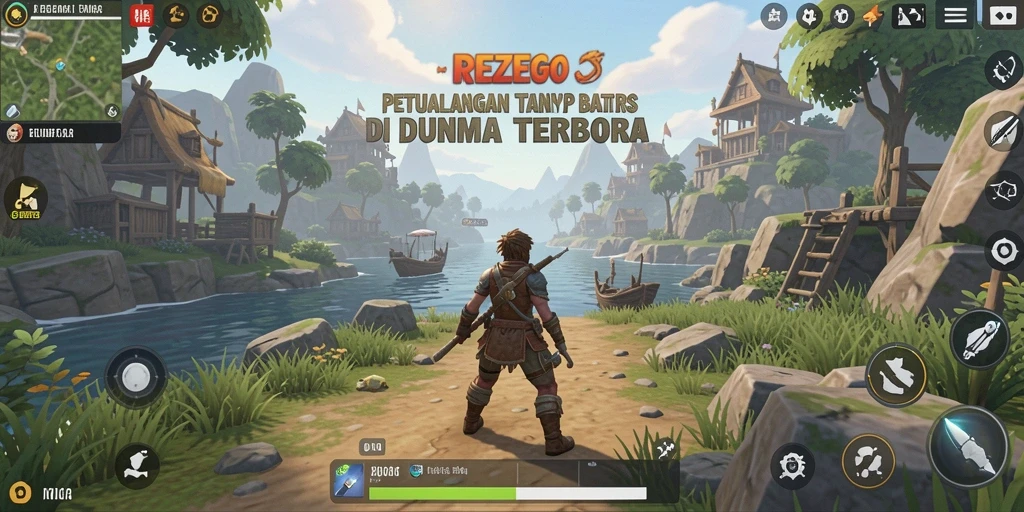 Gameplay seru REZEGO dalam dunia terbuka yang menakjubkan.