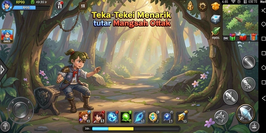 Screenshot gameplay RP99 menampilkan tantangan teka-teki yang mendebarkan.