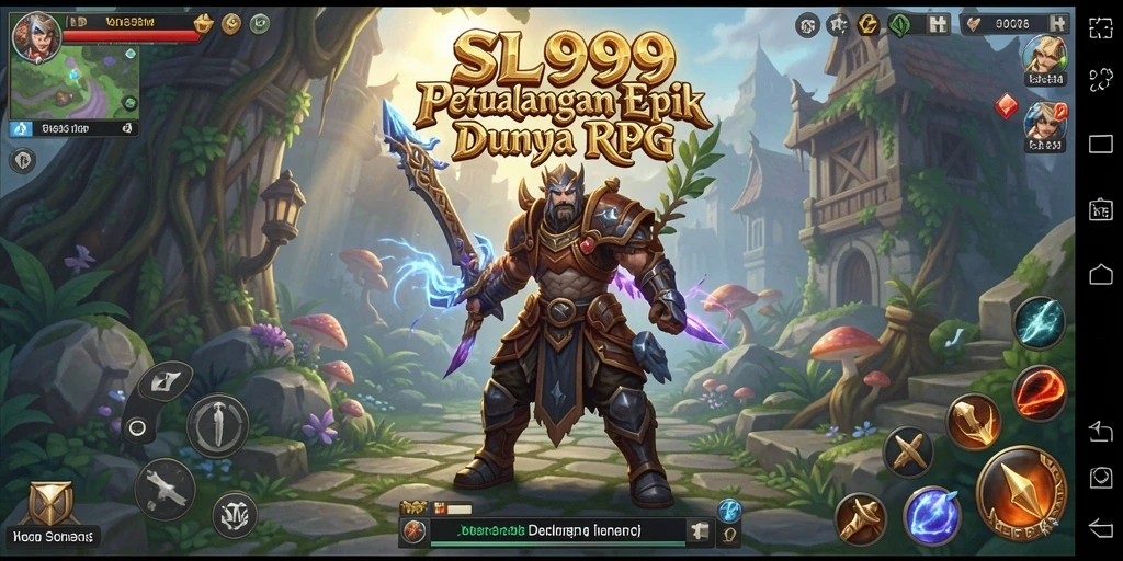 Tampilan gameplay SL999 menampilkan pertarungan seru di dunia RPG yang luas.