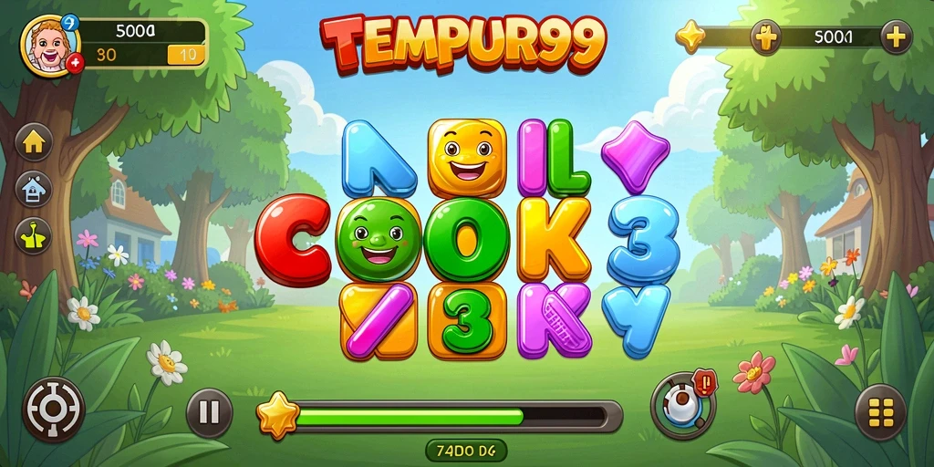 Tangkapan layar dari gameplay <strong>TEMPUR99</strong> yang penuh warna dan tantangan Match-3.
