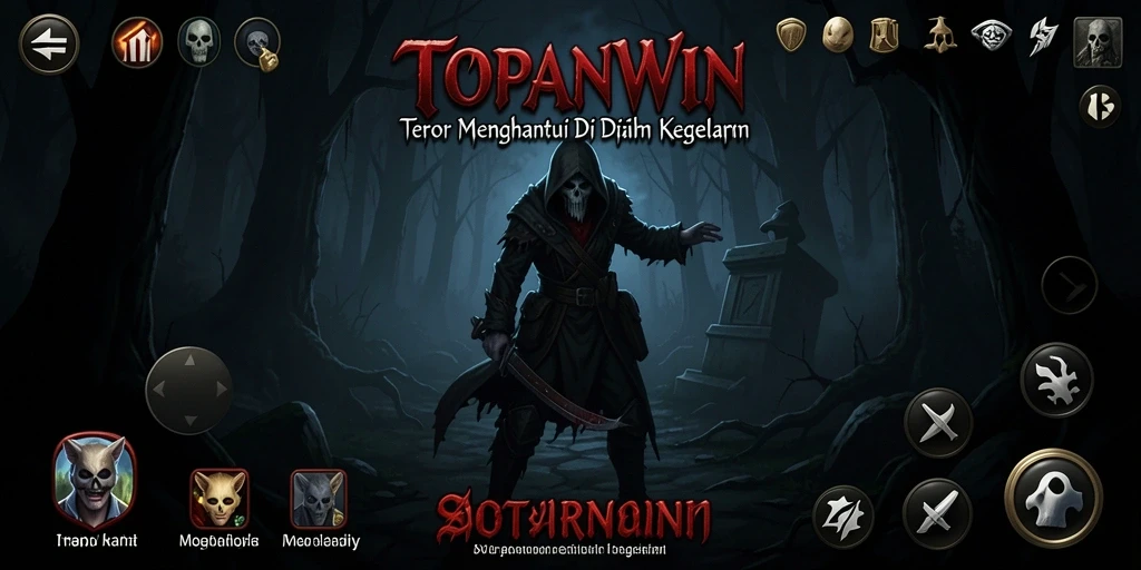 Screenshot utama TOPANWIN menampilkan suasana gameplay yang menegangkan.