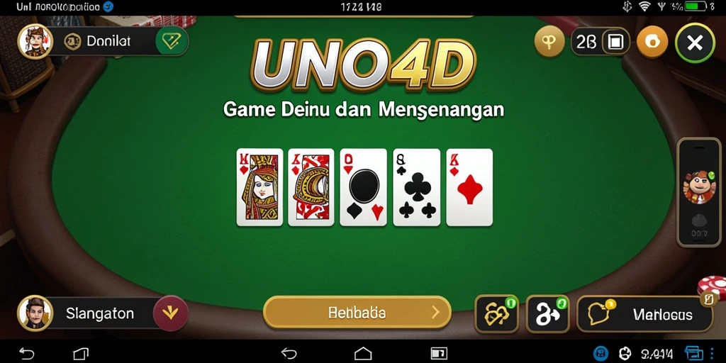 Tangkapan layar dari gameplay Domino yang seru di UNO4D.